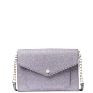 Kate Spade Tinsel Glitter Flap Crossbody - Lilac Frost